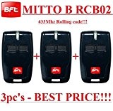 3 x BFT Mitto B RCB02 Fernbedienung Fernbedienung, 433,92 MHz 2-canali