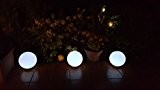 3 x LED Solarkugel Marla Solarleuchte Gartenleuchte mit Erdspieß, Durchmesser 15+15+30cm Solarleuchte Kugelleuchte Dekolampe