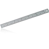 30 cm / 300mm 12 inches/ 1 Foot Stainless Steel Metal Ruler/ Rule (20mm Wide) Metric & Imperial by CDL ...