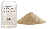 30 kg Quarzsand für Sandfilterpumpen Filtersand Poolfilter 0,4 - 0,8mm 30kg