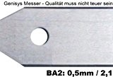 30 Messer (0,5mm/2,1g) für Husqvarna Automower ® inkl. Schrauben Gardena R40Li / R70Li