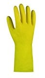 3er Pack Haushalts-Handschuhe aus Naturlatex, gelb, Arbeitshandschuhe, Größe:10 (XL)