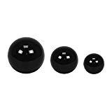 3er Set Keramik Deko Kugel Tischdeko Größen schwarz glatt glänzend Ball 3 Größen