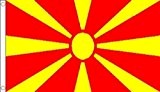 3ft x 2ft (90 x 60 cm) Mazedonien Mazedonisch 100% Polyester Material Flagge Fahne Ideal Für Pub Club Schule Festival ...