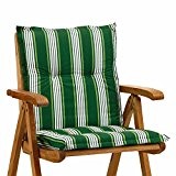 4 Niederlehner Sessel Auflagen Rio 20581-200 in grün-weiß 98 x 49 cm