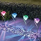 4 x LED Diamant Solarleuchten Sonnenlicht für Draussen Garten Schönheit Wasserdicht