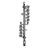 41 cm Metall Aussen - Garten Thermometer Analog . Gartenthermometer schwarz Quecksilberfrei