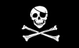 45,7 x 30,5 cm (45 x 30 cm) Totenkopf Pirat Jolly Roger Ärmeln Boot Höflichkeit 100% Polyester Material Hand Waving Flag Banner Ideal für ...
