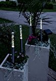 4er Set (= 4 Stück) Dekorative LED SOLAR Wegeleuchte / Gartenleuchte / Pathlights in Edelstahl " BUBBLES " - 27 ...