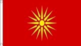 5 ft x 3 ft (150 x 90 cm) Mazedonien Mazedonische Old Stern von Vergina 100% Polyester Material Flagge Banner Ideal für Pub Club ...