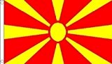 5 ft x 3 ft (150 x 90 cm) Republik Mazedonien Mazedonische 100% Polyester Material Flagge Banner Ideal für Pub Club Schule Festival Business ...