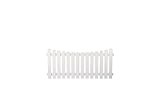 5 x Kunststoff-Gartenzaun / Garten-Zaun aus Kunststoff weiß im Maß 180 x 80 auf 70 cm - Tiefbogen - ( ...