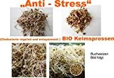 500 g BIO Keimsprossen Mischung "Anti Stress MIX" Keimsaat 5 x 100 g Samen für die Sprossenanzucht (Mungobohnen, Adzukibohnen, Linsen, ...