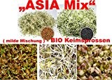 500 g BIO Keimsprossen Mischung "Asia MIX" Keimsaat 5 x 100 g Samen für die Sprossenanzucht (Bockshornklee, Alfalfa, Mungobohnen, Senf, ...