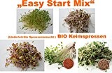 500 g BIO Keimsprossen Mischung "Easy Start MIX" Keimsaat 5 x 100 g Samen für die Sprossenzucht (Alfalfa, Mungobohnen, Radies, ...