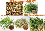 500 g BIO Keimsprossen Mischung "Pfannen MIX" Keimsaat 5 x 100 g Samen für die Sprossenanzucht (Mungobohnen, Alfalfa, Erbsen, Linsen, ...