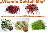 500 g BIO Keimsprossen Mischung "Vitamin Cocktail MIX" Keimsaat 5 x 100 g Samen für die Sprossenanzucht (Rote Rüben, Mangold, ...