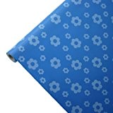 50m x 0,75m JUNOPAX® Papiertischdecke Blüte blau | nass- und wischfest