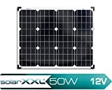 50W Watt Solarmodul Monokristallin 12V Volt Solarpanel - PV Modul - Camping - solarXXL