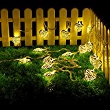 5m 20 LED Herz Lichterkette String Lights für Außen Landschaft, Terrasse, Garten, Schlafzimmer, Camping, Weihnachtsfest, Hochzeit
