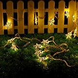 5m 20 LED Star Lichterkette String Lights für Außen Landschaft, Terrasse, Garten, Schlafzimmer, Camping, Weihnachtsfest, Hochzeit