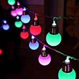 5m 20 LEDs Ball Lichterkette String Lights für Außen Landschaft Terrasse Garten Schlafzimmer Camping Weihnachtsfest Hochzeit