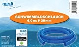 6,00m Schwimmbadschlauch 38mm (6/4") blauer Schlauch für Schwimmbad Schwimmbecken Pool Gartenpool Poolschlauch