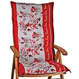 6 Auflagen für Hochlehner Sun Garden Prato 30357-300 in rot geblümt ohne Stuhl