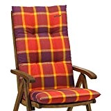 6 Kettler Gartenmöbel Auflagen für Hochlehner Sessel Dessin 022 in rot