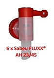 6 x FLUXX® Auslaufhahn DIN 45 AH 23/45 für 2-10 L Kanister Kanisterhahn Dosierhilfe Sabeu