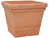 6250-T - PFLANZTOPF " LISA " - QUADRATISCH - FARBE: TERRACOTTA - MADE IN GERMANY - MATERIAL KUNSTSTOFF - LxBxH ...