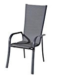 6er Sparset graue Luxus Stuhlauflagen Auflage Sitzkissen Kissen Stuhl Gartenstuhl Auflagen Stapelstuhl 7 cm dick Sitzkissen - Top Markenqualität - ...