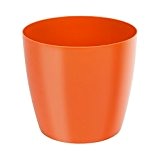 8 L Blumentopf Übertopf orange rund Kunststoff D-250 mm glänzend Lobelia