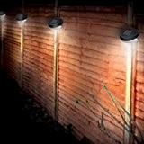 8 Solar Betriebene LED Zaun Leuchten Außen Wand Garten Weg Tür Beleuchtung Neu