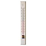 82 cm Metall Aussen , Garten , Wand Thermometer . Gartenthermometer in weiss lackiert . Aussenthermometer Deutsche Herstellung Temperatur Anzeige ...