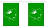 9 Meter 30 (22.86 cm x 15.24 cm) Flagge der Afrikanischen Union AU 100% Polyester ideale Party Deko Wimpelkette für ...