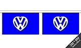 9 Meter 30 (9" x 6") Flagge VW Love Volkswagen Blau Auto Transporter 100% Polyester Material Wimpel Ideal Party-dekoration Für ...