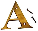 A - 7,6 cm Messing Buchstaben/Buchstabe - Haus Türschild - 1. Alphabet