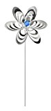 A3002 - steel4you Gartenstecker Blume aus Edelstahl Dekoration rostfrei (Farbe Perle: blau) - made in Germany