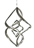 A8002 - steel4you 3D Windspirale "Double-Twister" aus poliertem Edelstahl - Breite 29cm, Höhe 38cm