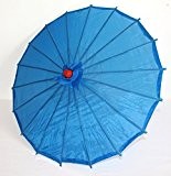 AAF Nommel ® Deko- Kinder- Sonnenschirm aus Stoff und Holz blau, 033
