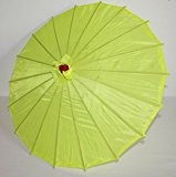 AAF Nommel ® Deko- Kinder- Sonnenschirm aus Stoff und Holz neon gelb, 099