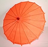 AAF Nommel ® Deko- Kinder- Sonnenschirm aus Stoff und Holz orange, 055
