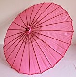 AAF Nommel ® Deko- Sonnenschirm aus Holz in pink rosa, einfarbig transparent, 104