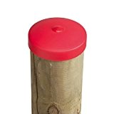 Abdeckkappe rot aus Kunststoff für runde Pfosten Ø 120 mm von Gartenpirat®