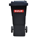 Abfalleimer 60 L Marke SULO, handgearbeitete mit Rollen und Deckel grau (22072)