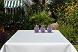ABWASCHBAR Gartentischdecke eckig, in vielen verschiedenen Größen, Farben acrylbeschichtet in Designs:Oslo, crem-weiß Maß: 120x180