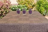 Abwaschbare Gartentischdecken Muster 10x18 cm, Material: 100% Polyester, Farbe: schokobraun, Design: New York