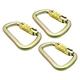 Ace Metal FP-9005G-3-K Fusion Tacoma Ex. Large Auto Lock Steel Carbiner, 3-Pack by Ace Metal