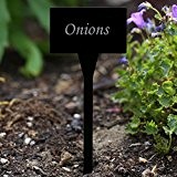 Acrylic plant signs square black - weatherproof and elegant, herbs signs, plant plugs - many plant names or own text, ...